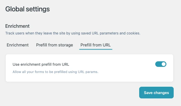 Enrichment prefill url map screen